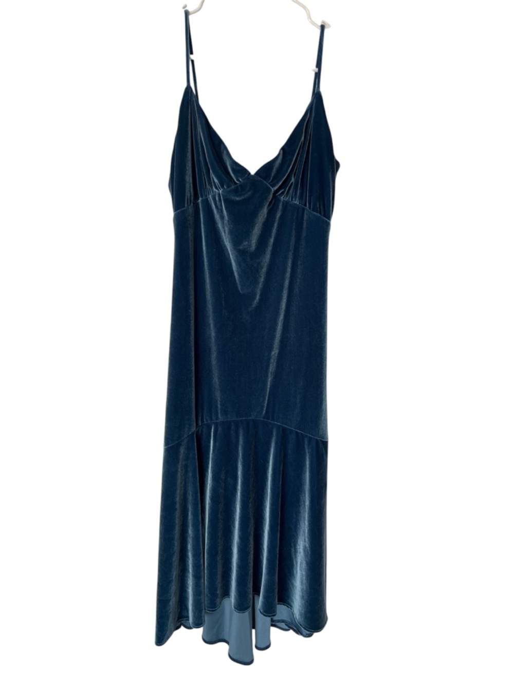 Theia Midnight Blue Velvet Midi Slip Dress Sz 8